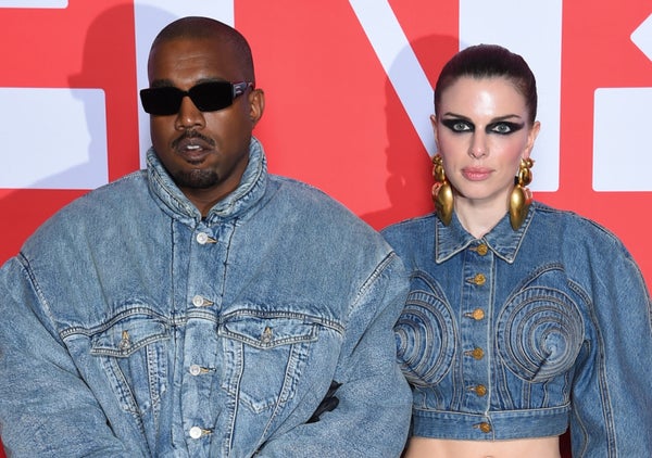 Kanye West and Julia Fox at Kenzo fashion show