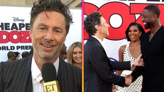 Zach Braff Jokes About Finally Meeting Dwyane Wade at 'Cheaper by the Dozen' Premiere (Exclusive)