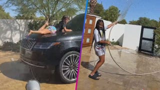 North West and Penelope Disick Make a Splash With Car Wash on TikTok