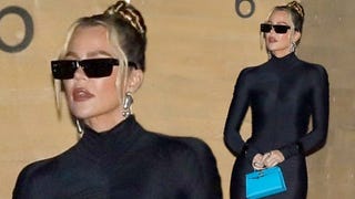 Khloé Kardashian Sizzles in Black Dress in First Public Appearance Since Welcoming Son Via Surrogate