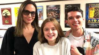 Angelina Jolie and Daughter Vivienne Meet 'Dear Evan Hansen' Cast Backstage in Philadelphia 