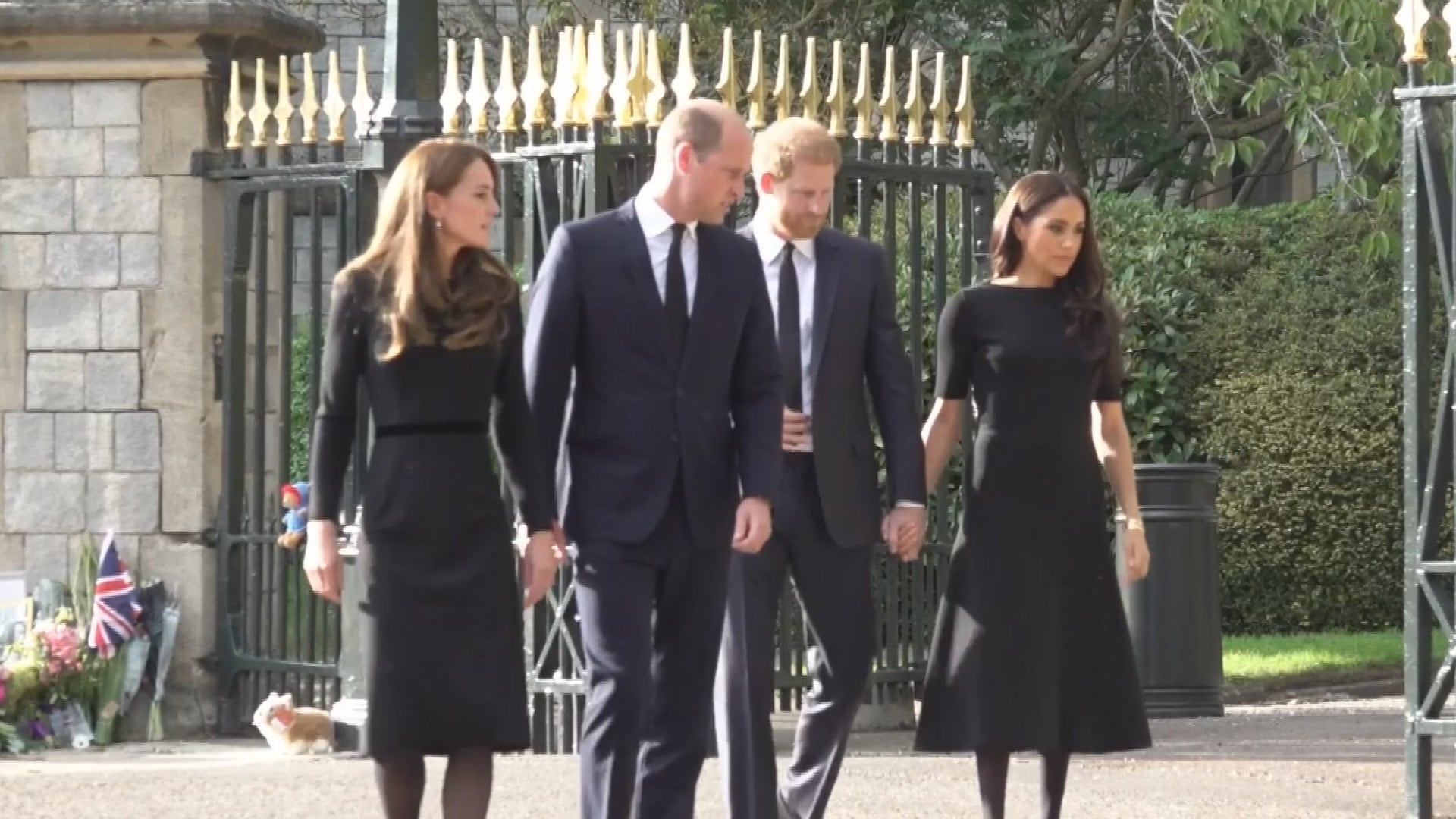 Harry & Meghan Markle Reunite With William & Kate to Mourn the Queen
