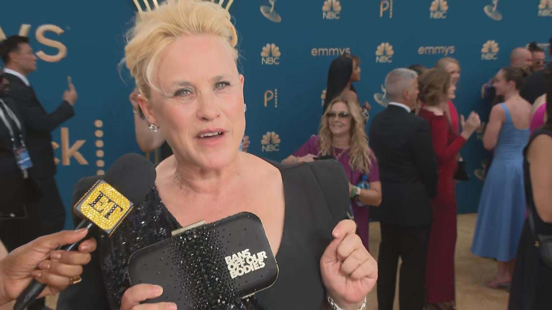Emmys 2022: Patricia Arquette Makes Political Fashion Statement (Exclusive)  