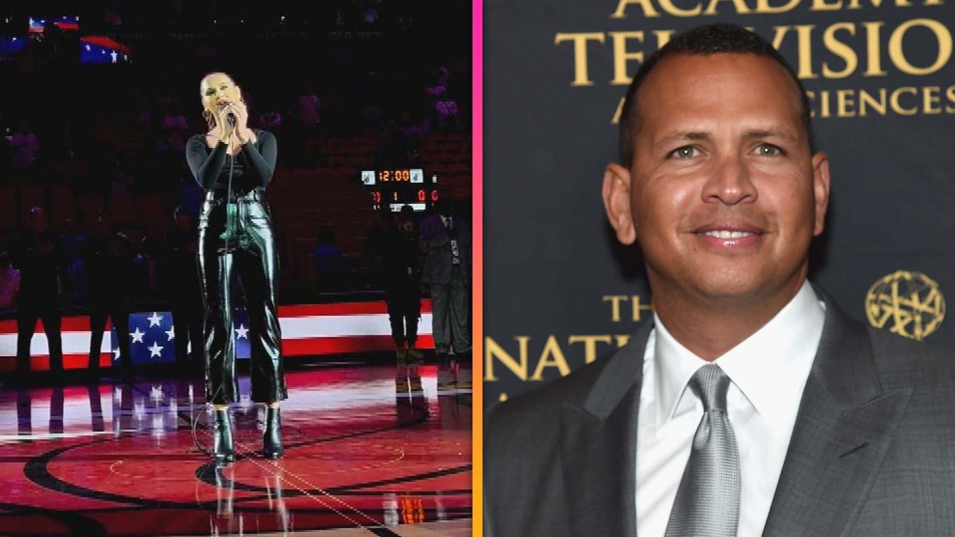 Stressvol duizend financieel Alex Rodriguez in Awe Over 17-Year-Old Daughter Singing National Anthem at  NBA Game