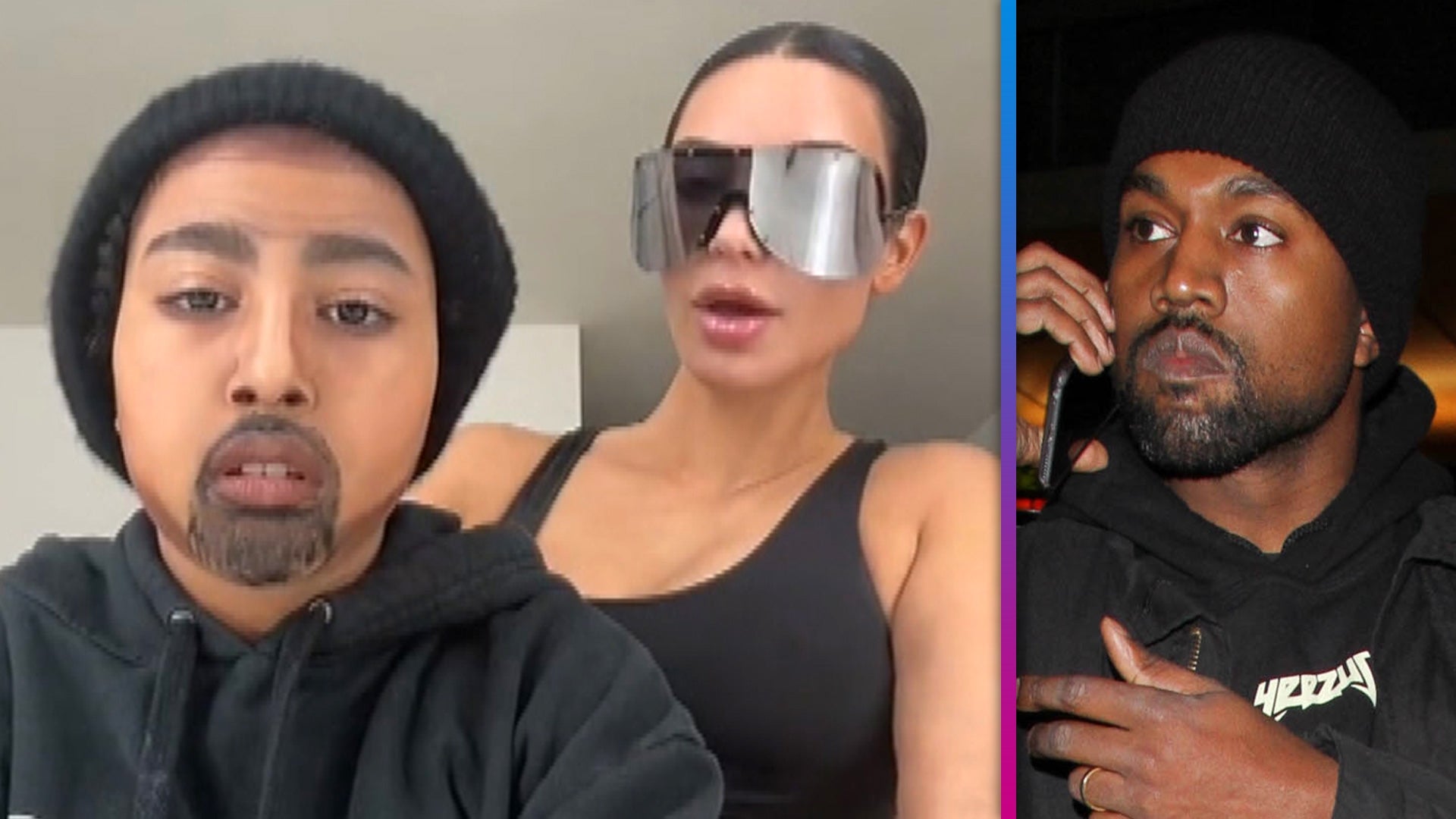 North Transforms Into Dad Kanye West Alongside Kim Kardashian in New TikTok Clip  