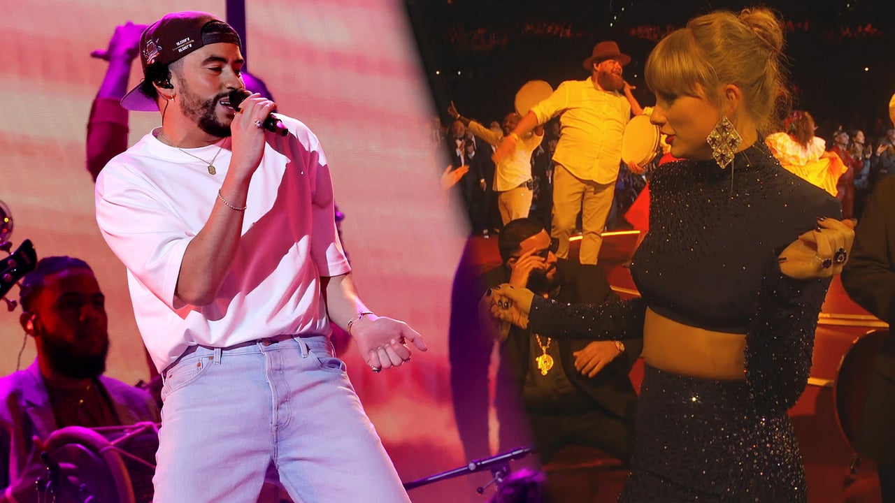 GRAMMYs Bad Bunny’s Performance Gets Taylor Swift on Her Feet! (Exclusive)