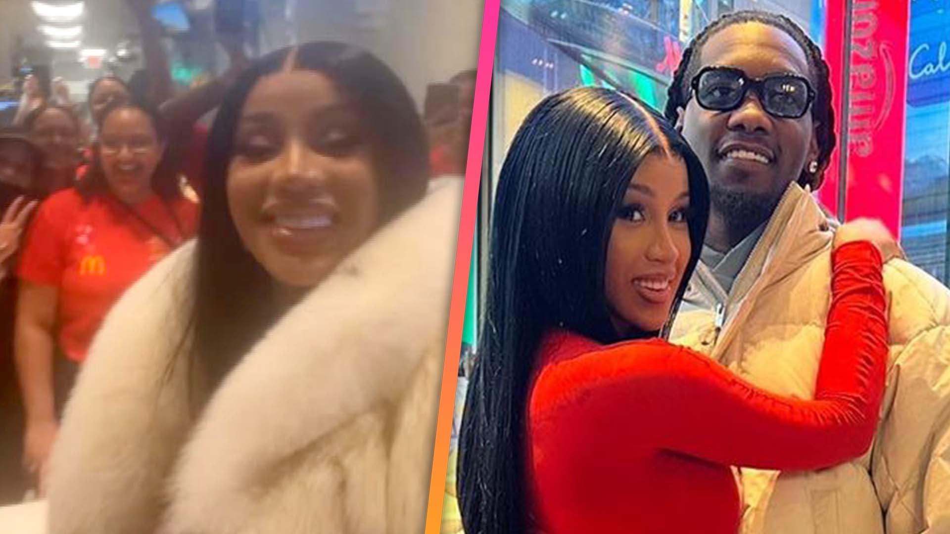 Cardi B and Offset SURPRISE Fans at Fast Food Restaurant on Valentine's Day