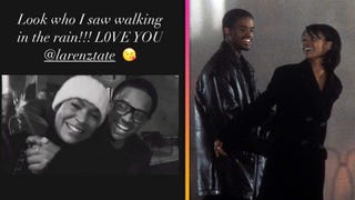 Nia Long Has 'Love Jones' Reunion With Larenz Tate in the Rain