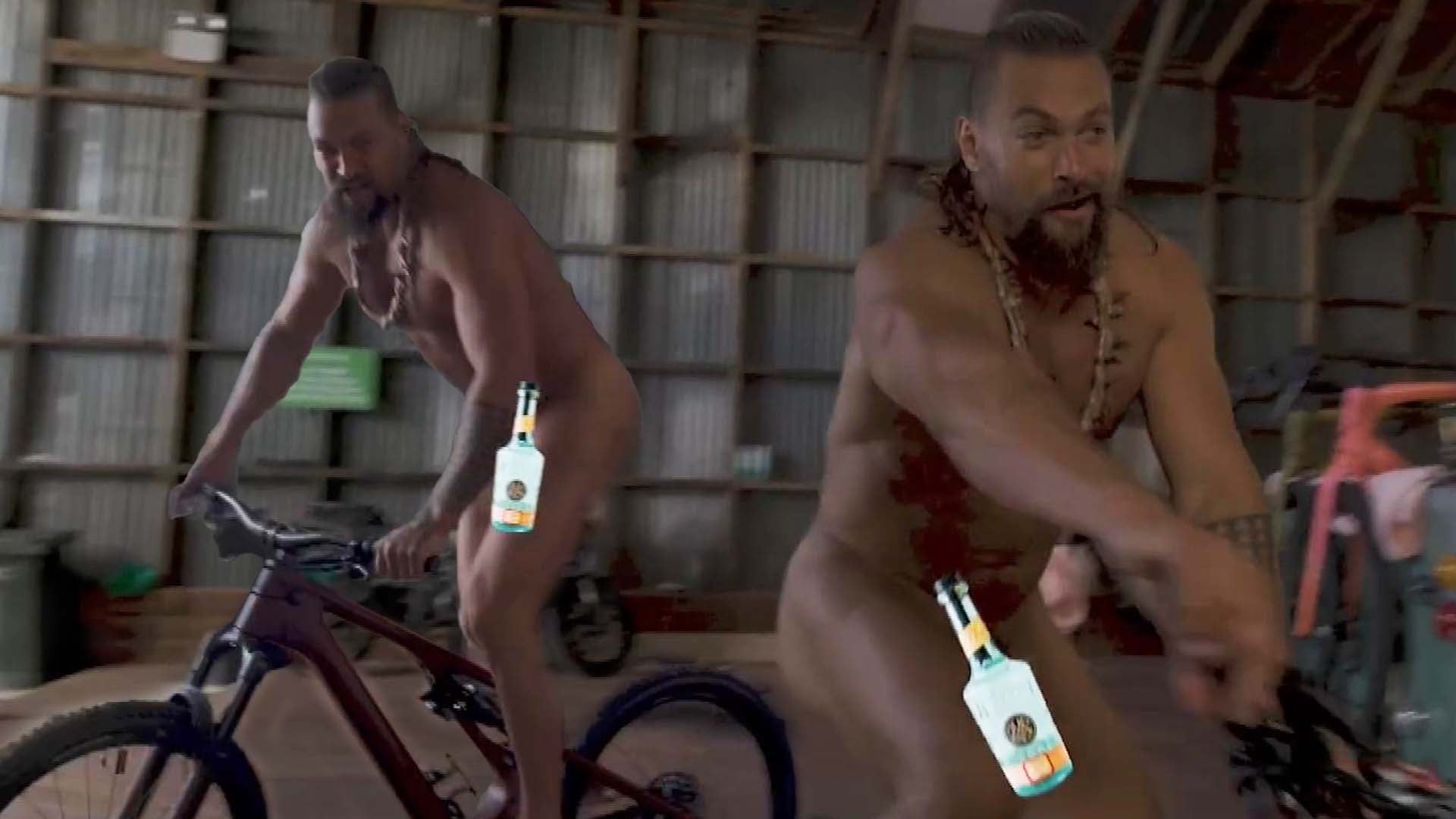 Jason Momoa Rides Bicycle Nude During Tour of His Private pic