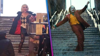 Lady Gaga Channels Her Inner 'Joker' on Iconic Staircase While Shooting Sequel
