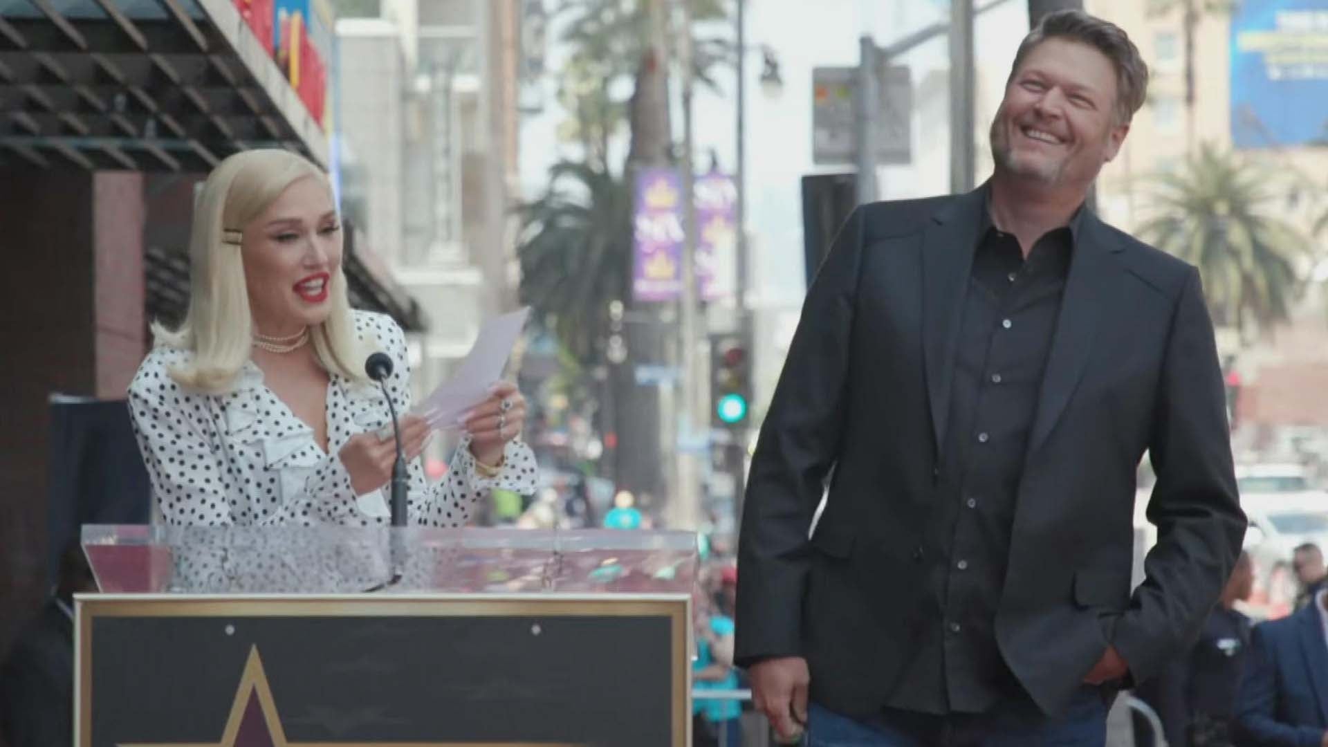 Watch Gwen Stefani's Sweet Tribute to Husband Blake Shelton During His Walk of Fame Ceremony 