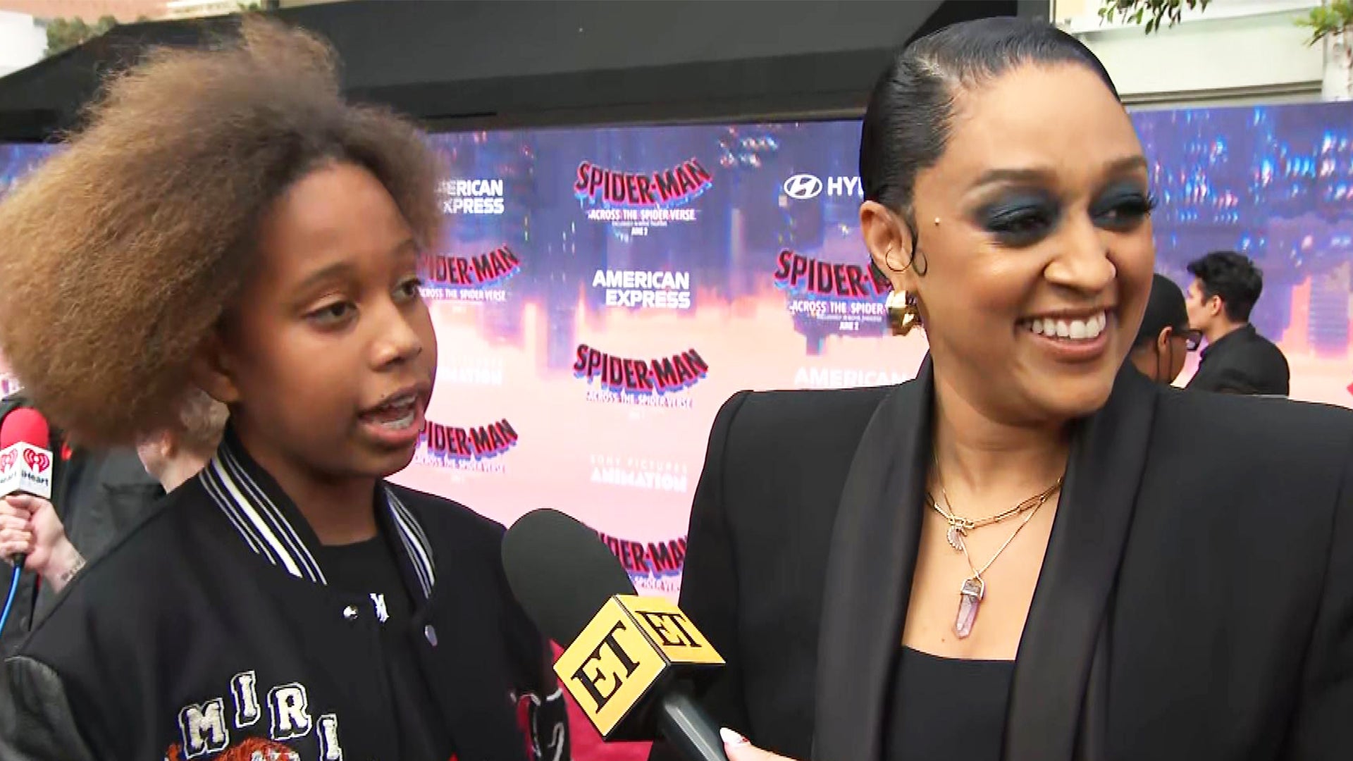 Tia Mowry’s Son Reacts to Being Stunned After Meeting ‘Spider-Verse’ Sequel Star Shameik Moore 