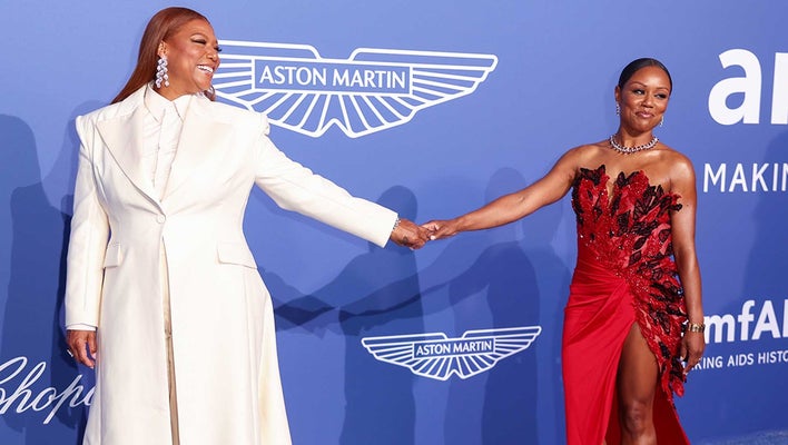 Queen Latifah Holds Hands With Girlfriend Eboni Nichols on amfAR Gala Carpet