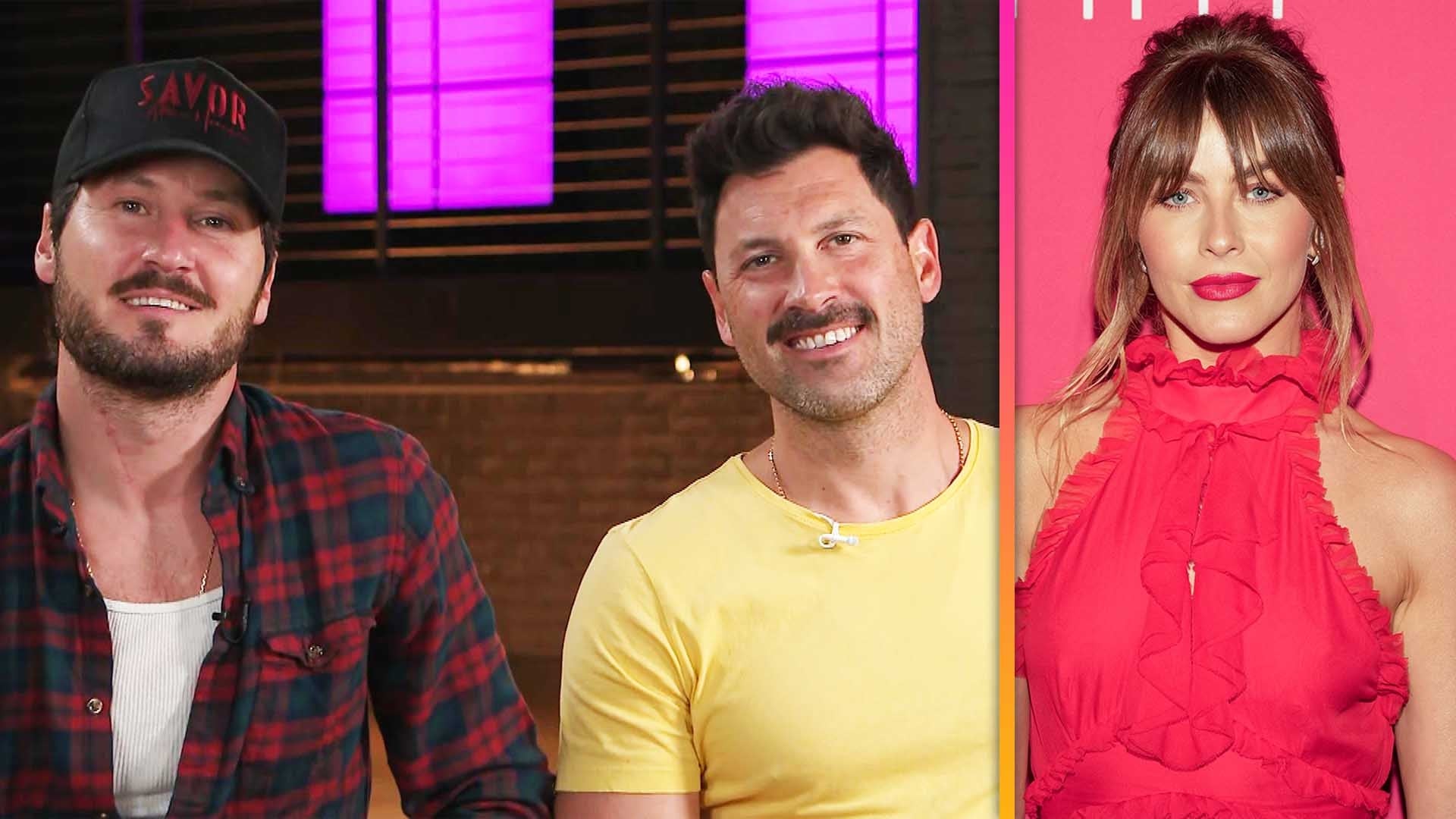 Val and Maksim Chmerkovskiy React to Julianne Hough as New 'DWTS' Co-Host (Exclusive) 