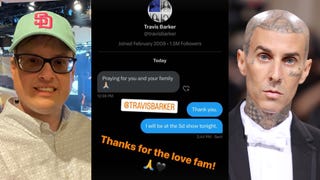 Stepson of Titanic Sub Victim Shares Alleged DM From Travis Barker Hours Before Debris Was Found