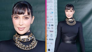 Kim Kardashian Sports Bangs at Star-Studded Charity Event