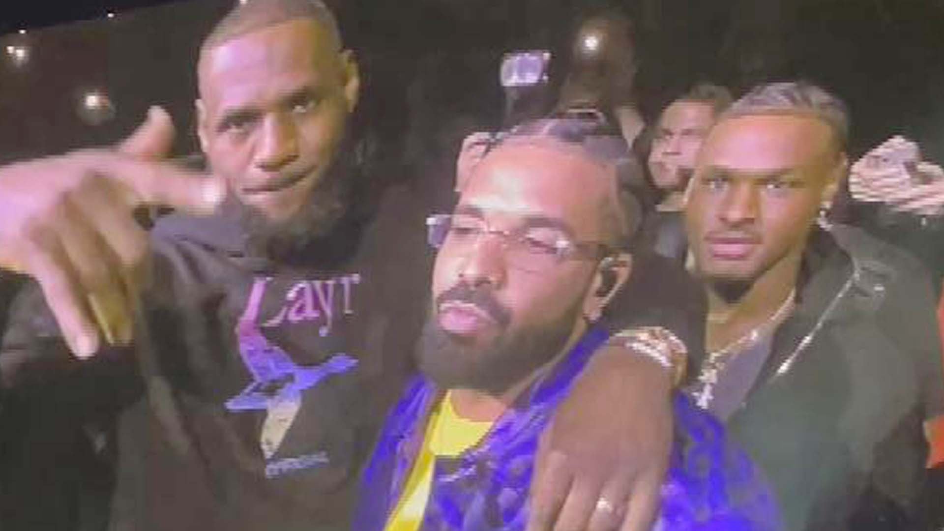 LeBron James' Son Bronny Attends Drake's Concert With His Dad Following His Cardiac Arrest