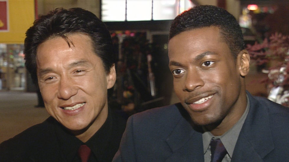'Rush Hour': Chris Tucker and Jackie Chan Tease Each Other During On-Set Interviews (Flashback) 
