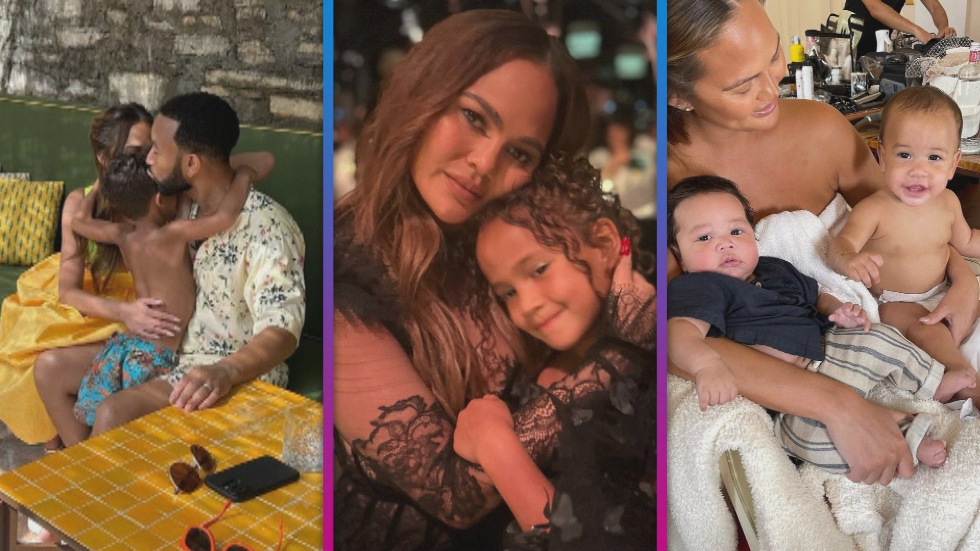 Chrissy Teigen Shares Precious Moments With All 4 Kids From 10-Year Anniversary Celebration 