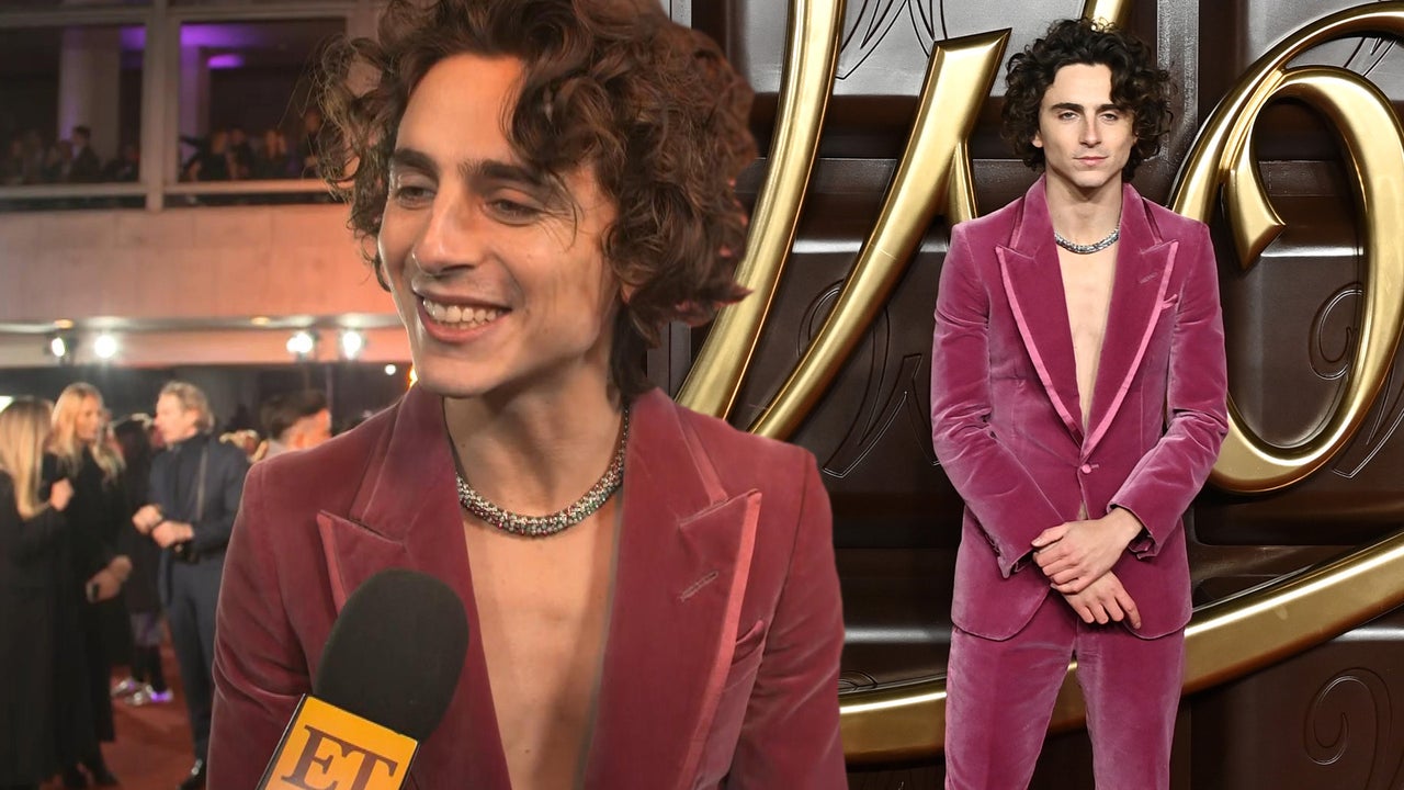 Timothée Chalamet on Going Shirtless in Chilly Weather at ‘Wonka’ Premiere (Exclusive)