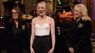 Emma Stone Joins 'SNL' Five-Timers Club With Special Help From Tina Fey and Candice Bergen  