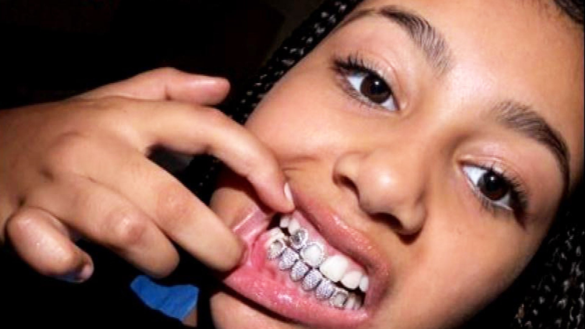North West Shows Off New Blinged-Out Diamond Grill