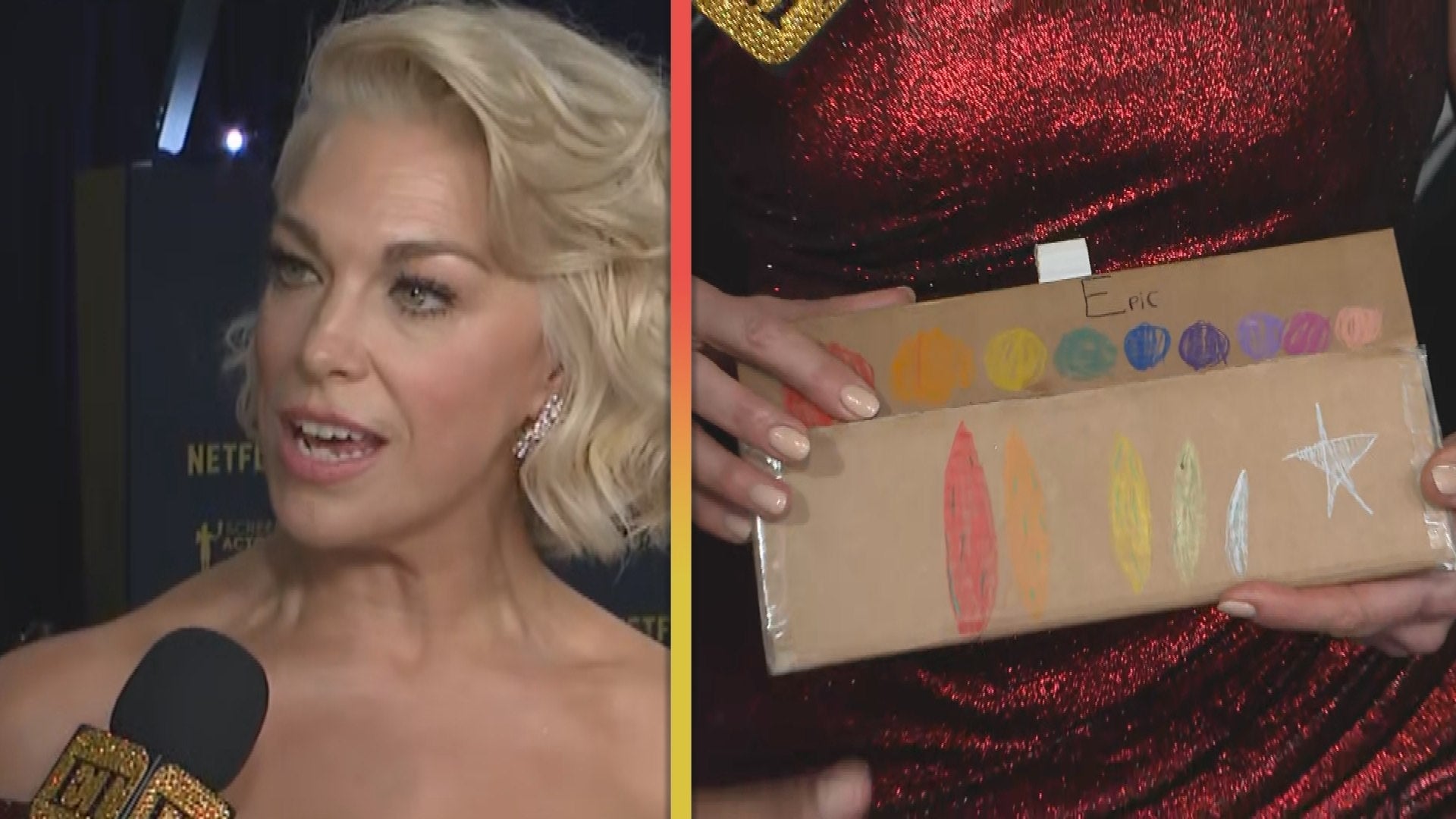 Hannah Waddingham on Why She Sported a Cardboard Purse at the SAG Awards (Exclusive)