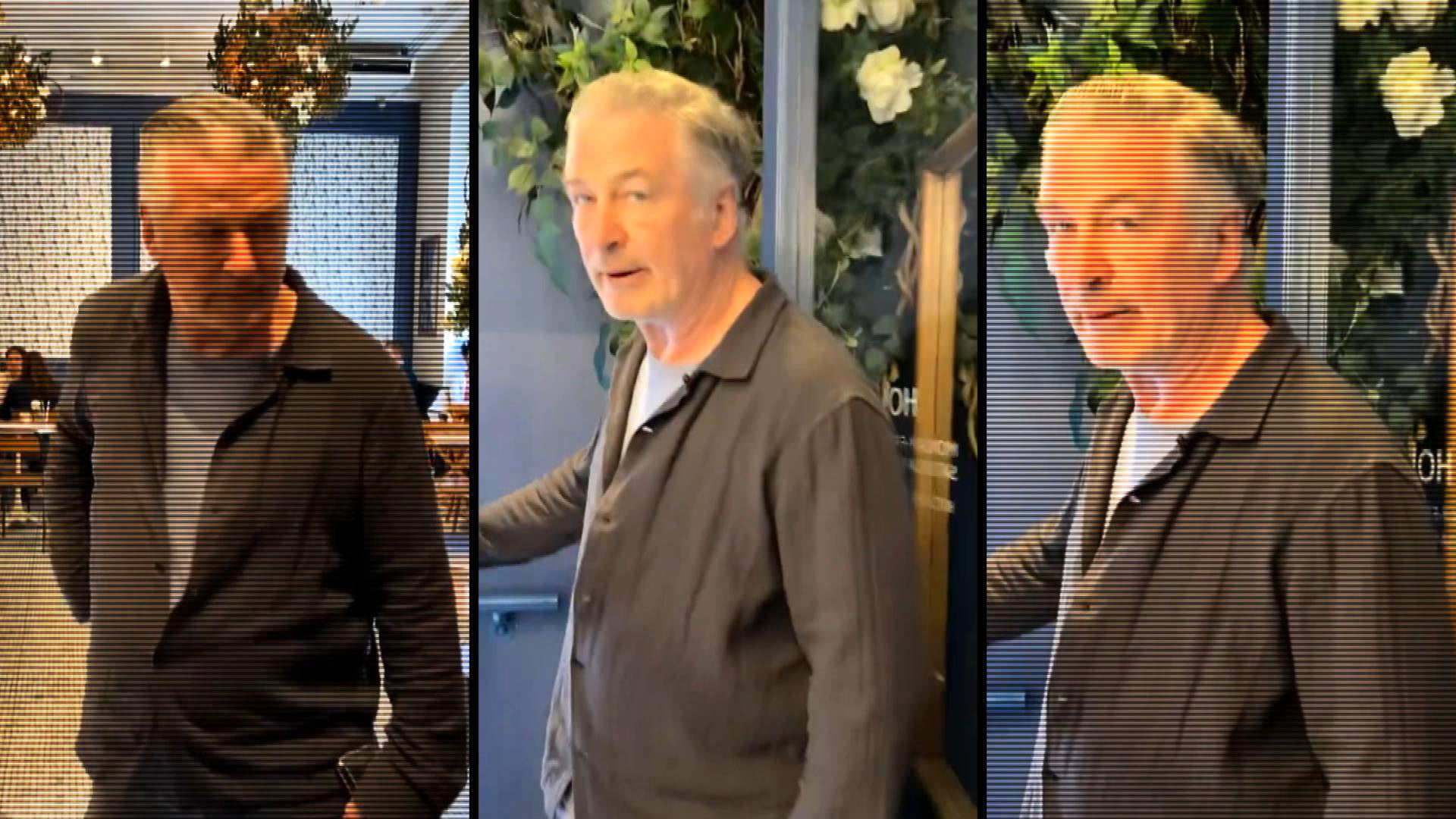 Alec Baldwin hits pro-Palestinian protester's phone after being heckled in cafe