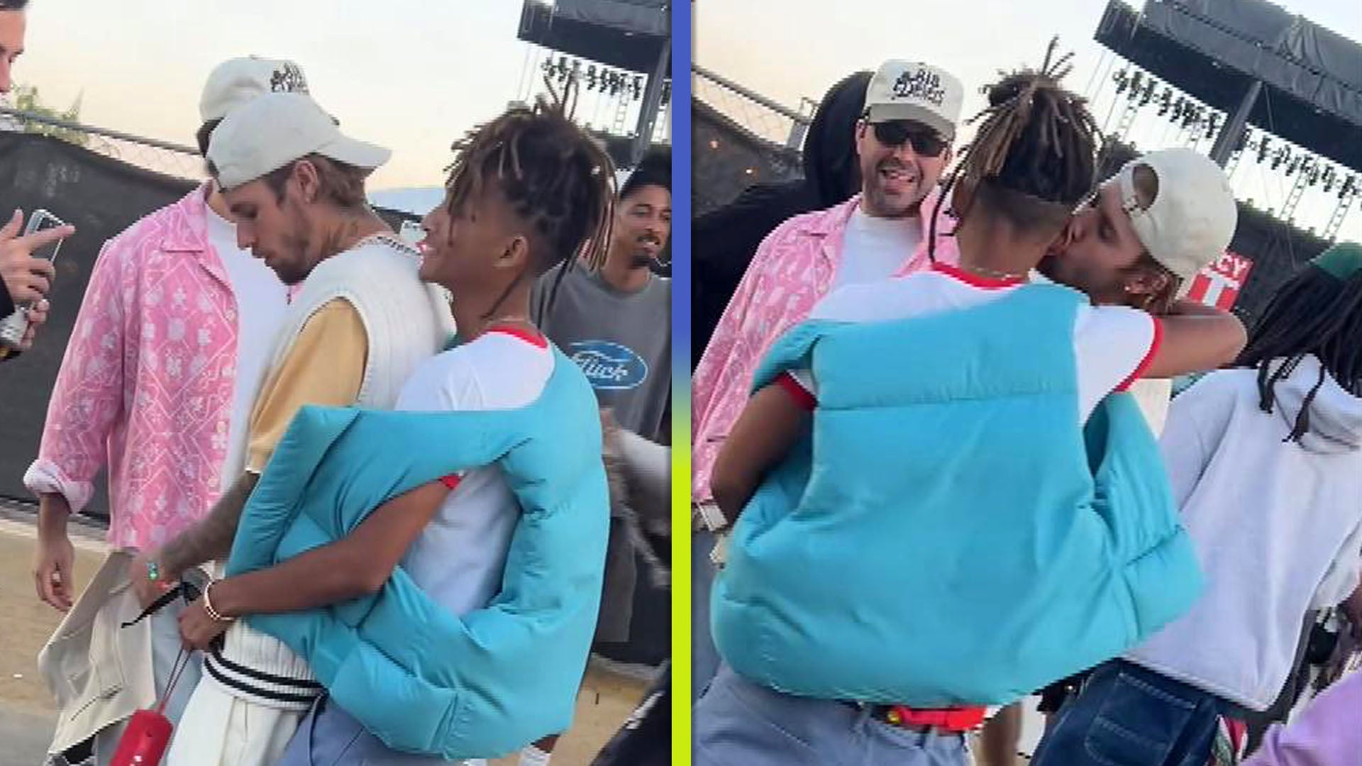 Justin Bieber Kisses Jaden Smith as They Reunite at Coachella