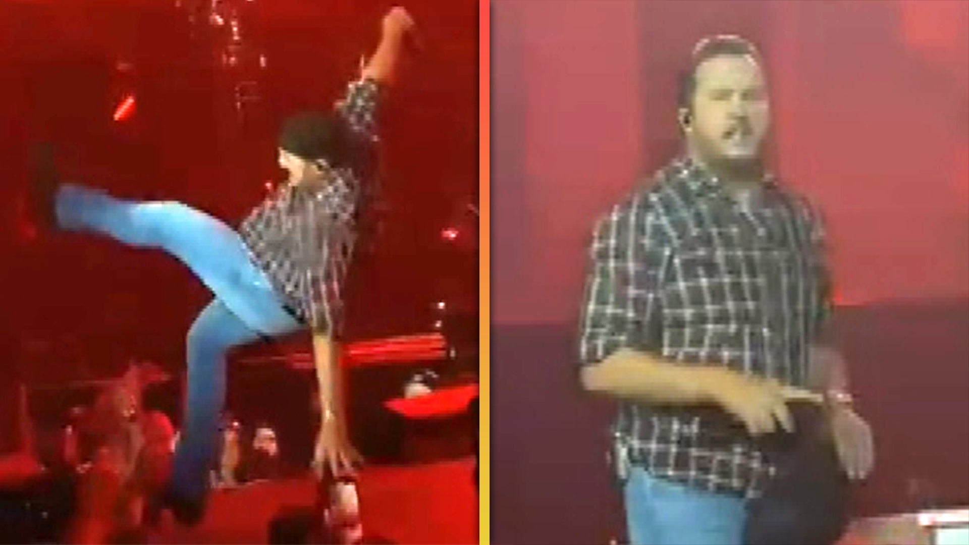Luke Bryan Falls Hard on Stage After Slipping on a Fan's Phone