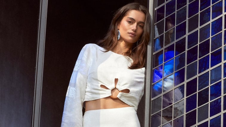 Lulus Effortless Vacay White Linen High-Waisted Midi Skirt