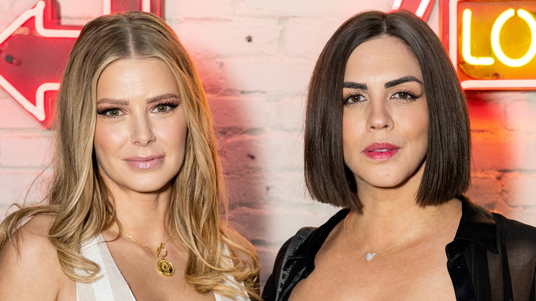 Ariana Madix (L) and Katie Maloney attend the Friends and Family Opening at Schwartz & Sandy's with the cast of "Vanderpump Rules" at Schwartz & Sandy's Lounge on July 26, 2022 in Los Angeles, California.