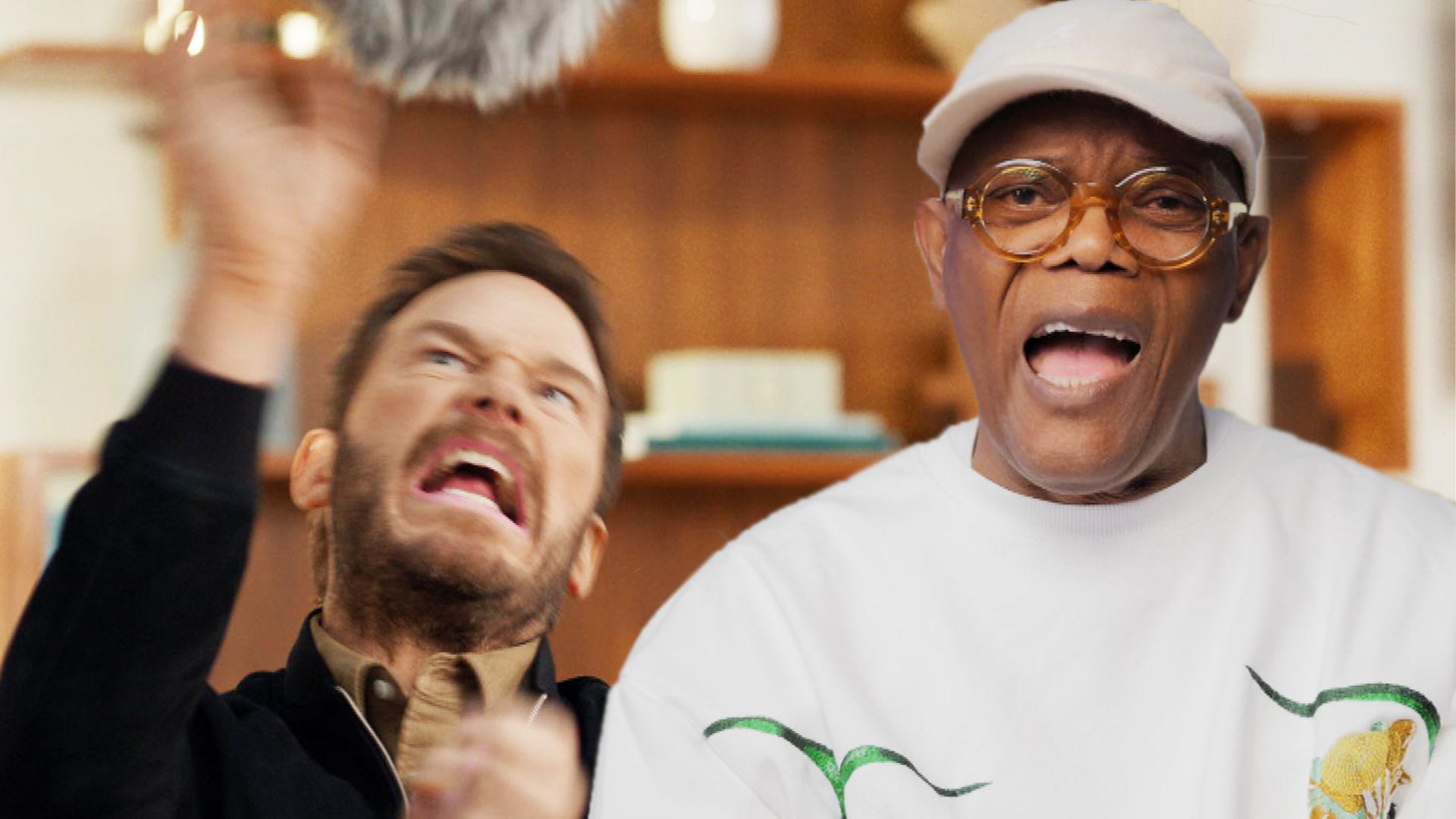 ‘The Garfield Movie:’ Watch Samuel L. Jackson Tease Chris Pratt for Staying in Character Too Long!