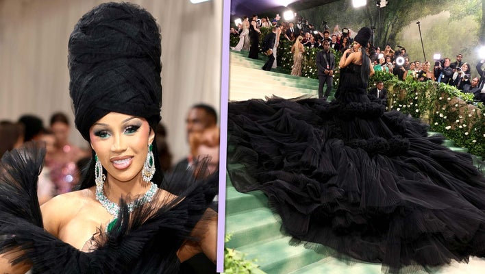 Met Gala 2024: Cardi B Takes Over in Massive Gown, Fluffed by 9 Helpers!