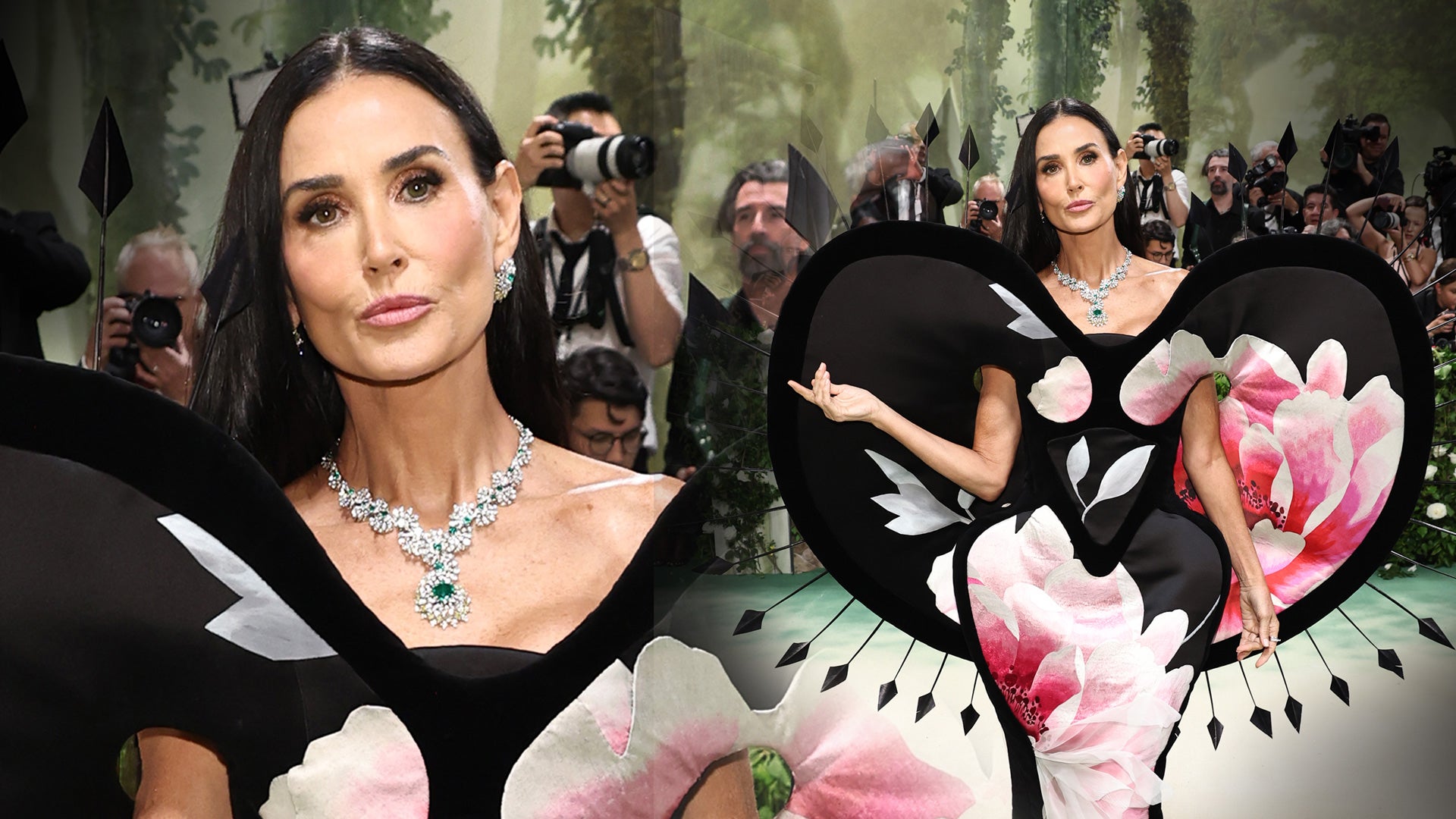 Demi Moore Steps Out Covered in Arrows at 2024 Met Gala  