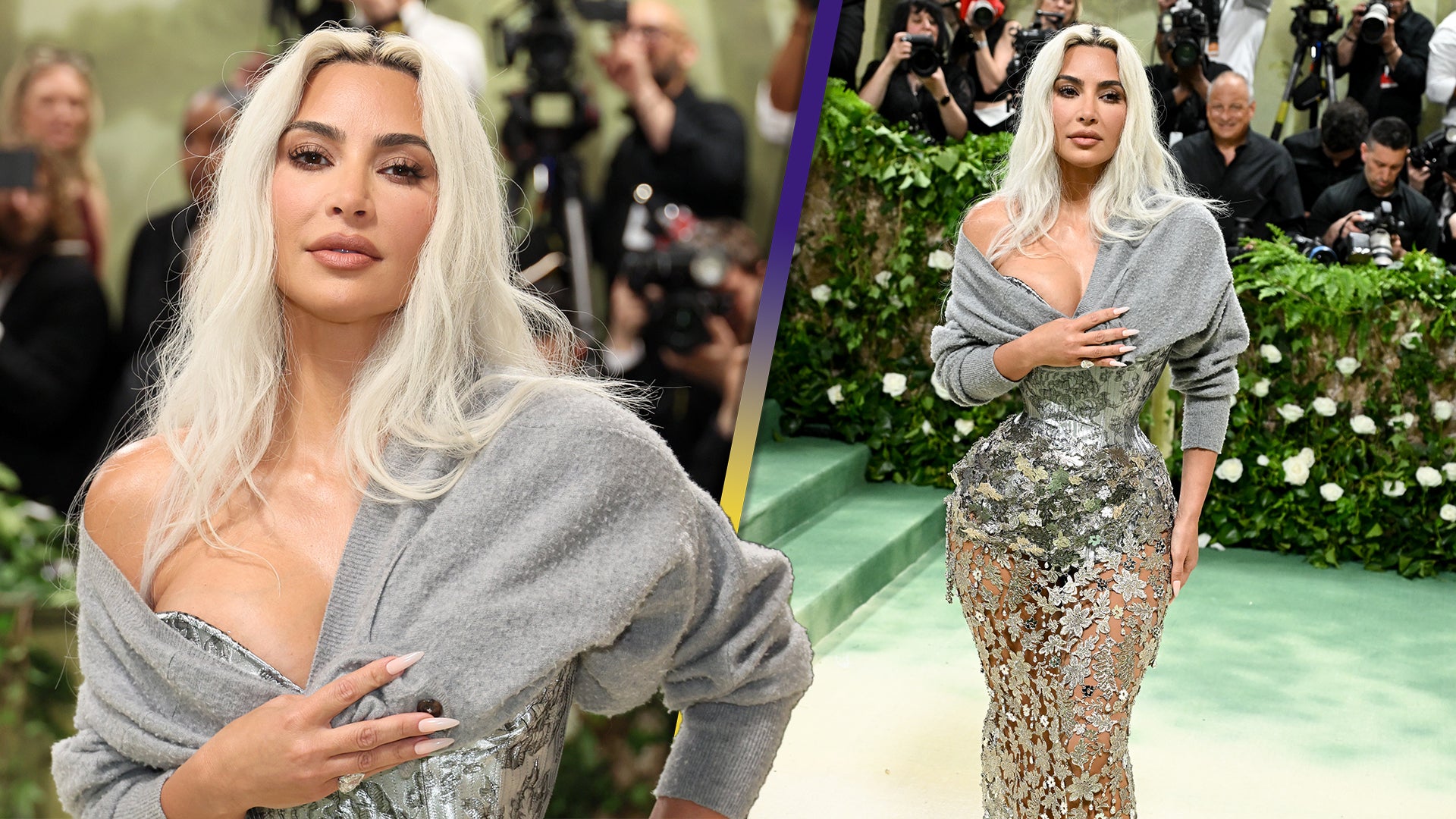 Met Gala 2024: Kim Kardashian Shocks With Silver Cinched Waist 
