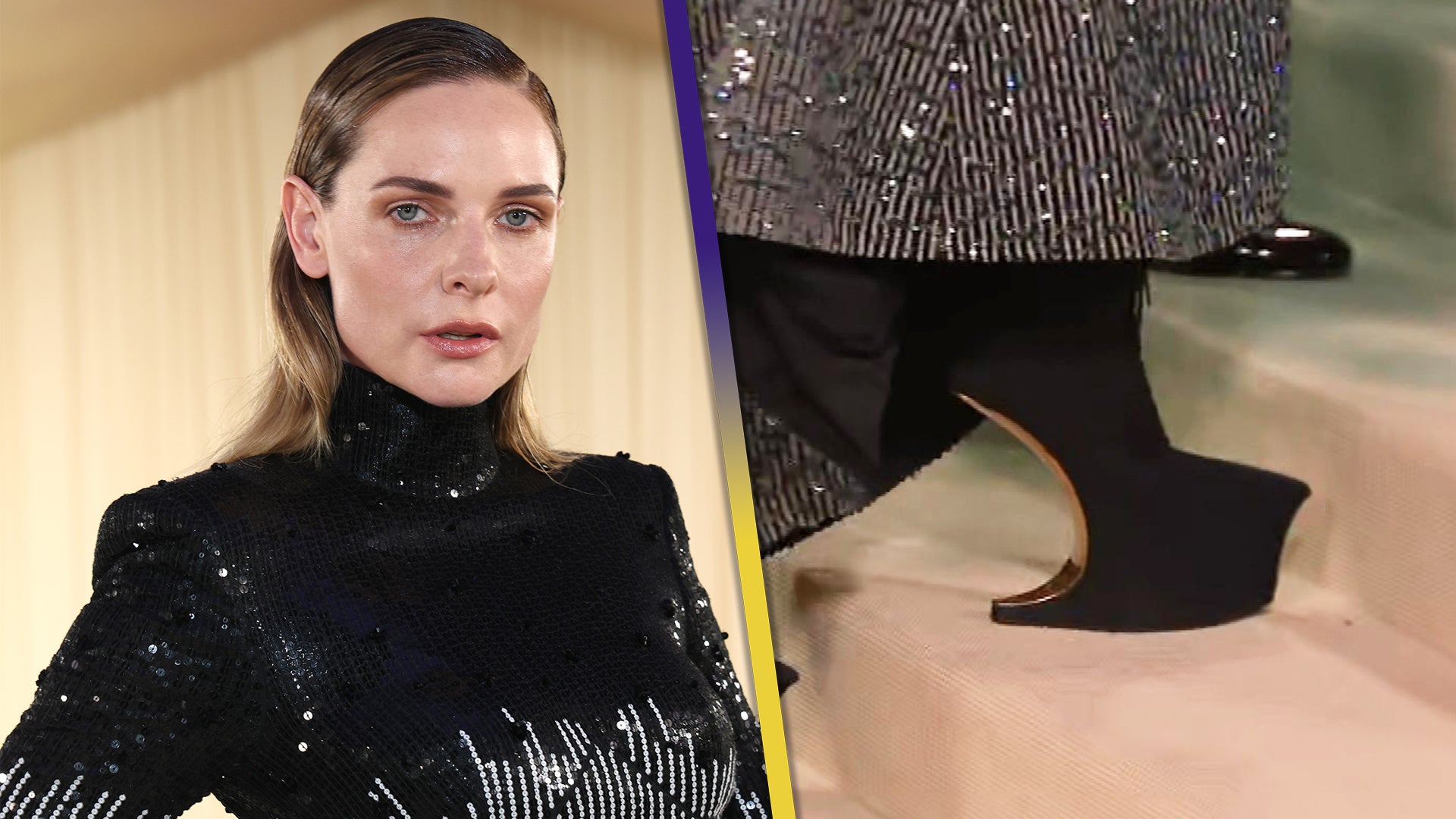 Rebecca Ferguson Sports Daring Shoes and Transforms on the 2024 Met Gala Steps