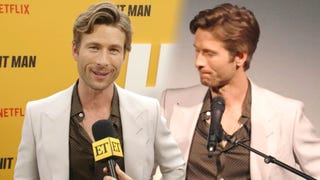 Glen Powell Gets Choked Up at Hometown Premiere of New Movie, 'Hit Man'