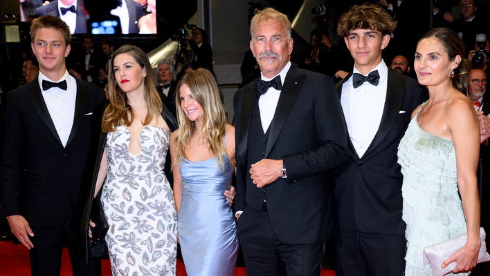 Watch Kevin Costner's Rare Appearance With 5 of His Kids at Cannes Film Festival