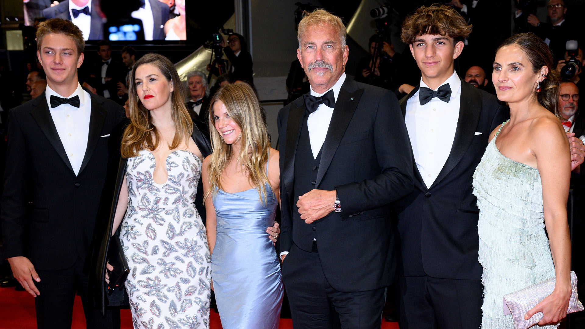 Watch Kevin Costner's Rare Appearance With 5 of His Kids at Cannes Film Festival