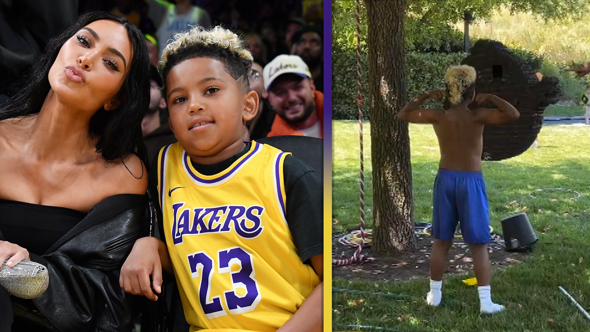 Kim Kardashian’s Son Saint Gets Competitive and 'Flexes on Them' at Psalm’s Birthday Party