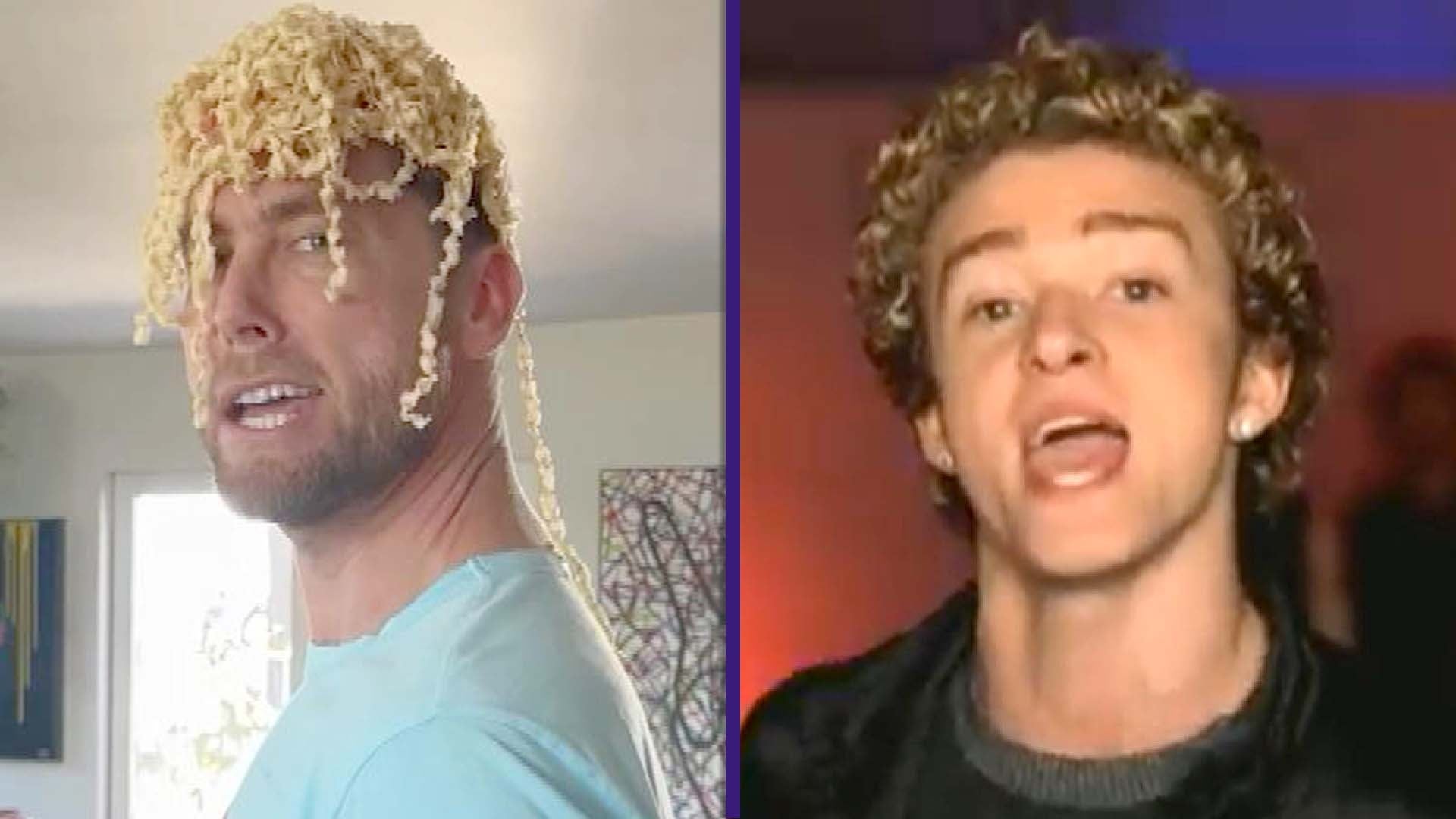 Lance Bass Pokes Fun at Justin Timberlake's 'Ramen Noodle' Hair to Celebrate 'It's Gonna Be May'