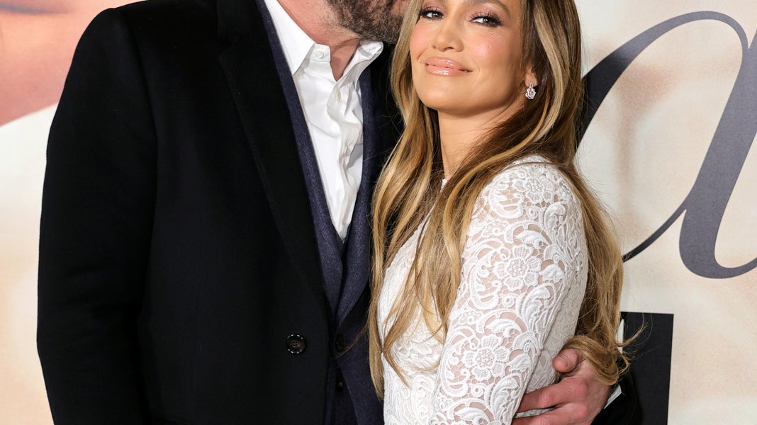 Ben Affleck and Jennifer Lopez attend the Los Angeles Special Screening of Marry Me on Feb. 08, 2022 in Los Angeles, California.