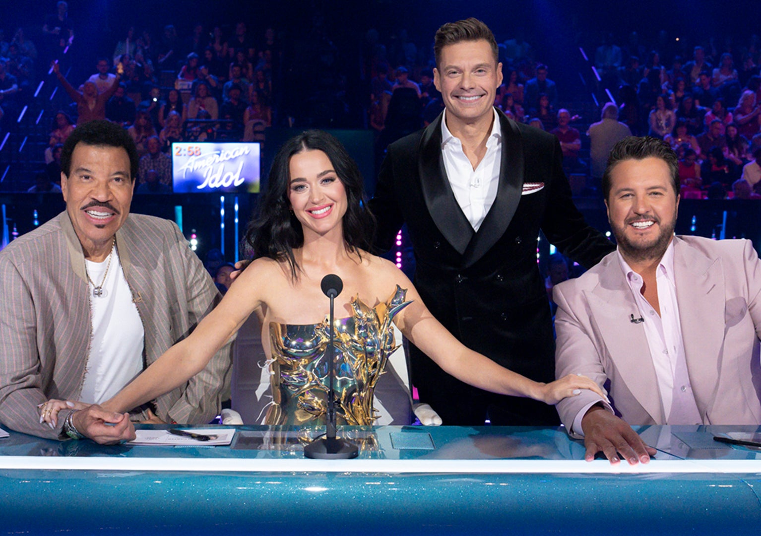 Lionel Richie, Katy Perry, Ryan Seacrest, and Luke Bryan