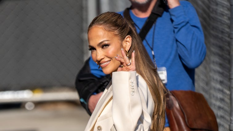 Jennifer Lopez is seen at "Jimmy Kimmel Live" on May 20, 2024 in Los Angeles, California.