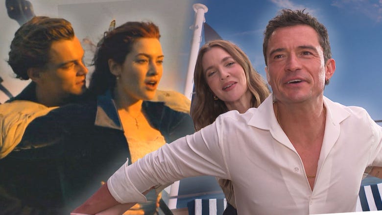 Drew Barrymore and Orlando Bloom Dish connected  ‘Titanic'-Inspired Super Bowl Commercial (Exclusive)