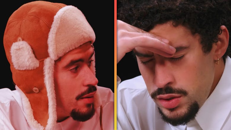 Bad Bunny Has a Meltdown and Quits ‘Hot Ones’ Midway Through 