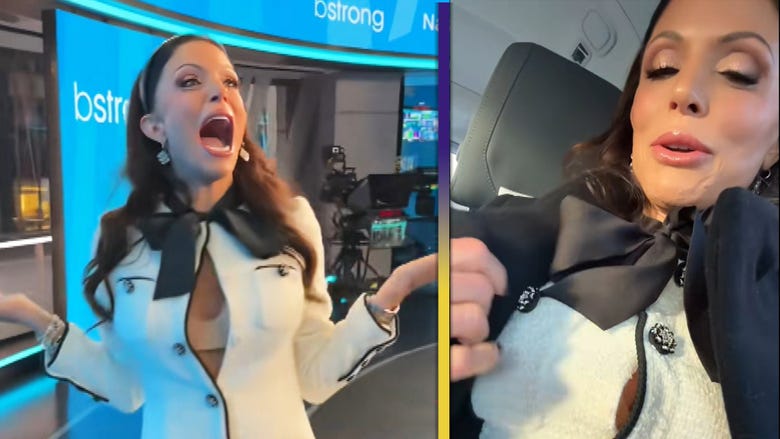 Bethenny Frankel Suffers Wardrobe Malfunction astatine New York Stock Exchange