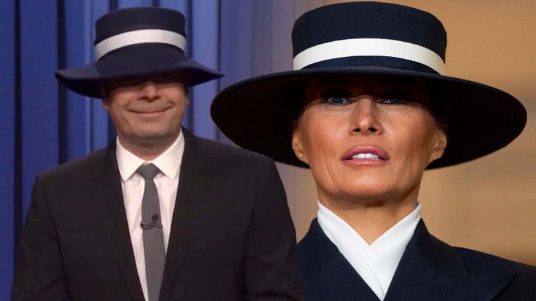 Watch Jimmy Fallon Parody Melania Trump's Inauguration Outfit