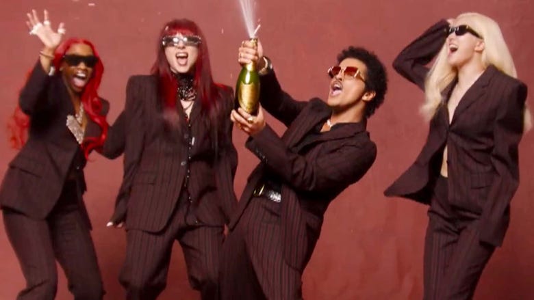 Lady Gaga and ROSÉ Make Surprise Cameos successful  Bruno Mars and Sexyy Red's 'Fat, Juicy & Wet' Video